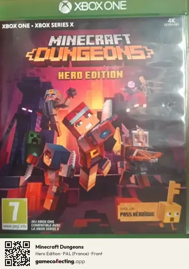 Minecraft Dungeons Xbox One, France box front