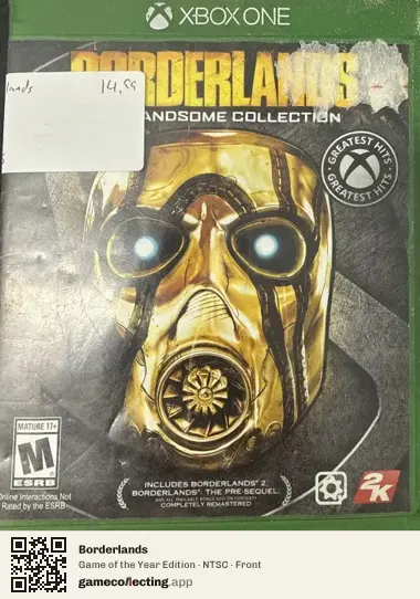 Borderlands Xbox One, NTSC box front