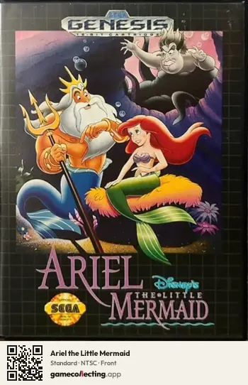 Ariel the Little Mermaid Sega Mega Drive / Genesis, NTSC box front