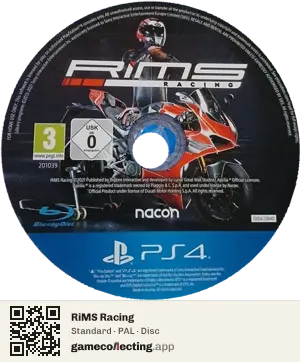 RiMS Racing PlayStation 4, PAL disc