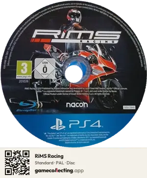 RiMS Racing PlayStation 4, PAL disc
