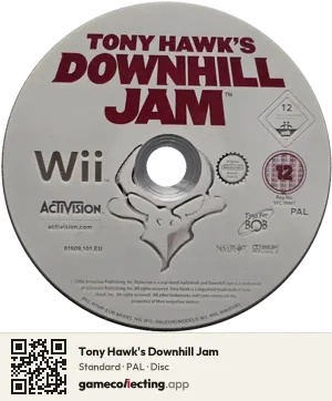 Tony Hawk's Downhill Jam Nintendo Wii, PAL disc