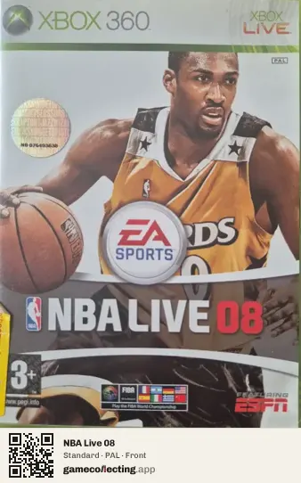 NBA Live 08 Xbox 360, PAL box front