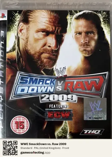 WWE SmackDown vs. Raw 2009 PlayStation 3, United Kingdom box front