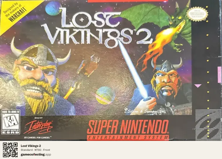 Lost Vikings 2 Super Nintendo Entertainment System, NTSC box front