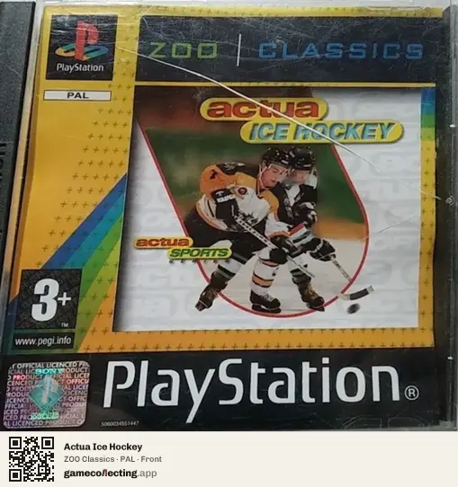 Actua Ice Hockey PlayStation, PAL box front