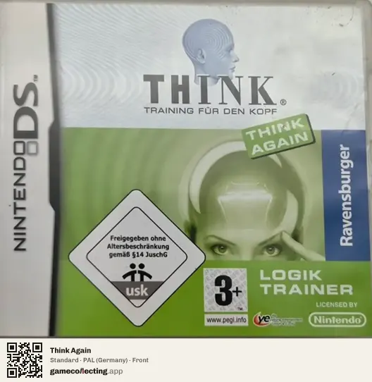Think Again Nintendo DS, Germany box front