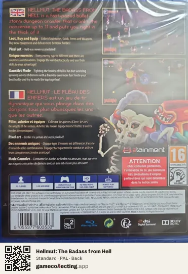 Hellmut: The Badass from Hell PlayStation 4, PAL box back