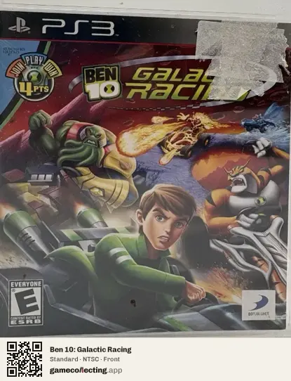 Ben 10: Galactic Racing PlayStation 3, NTSC box front