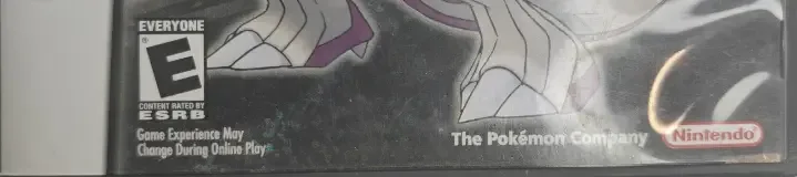 Pokémon Pearl Version, the ESRB box on its front