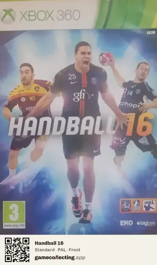 Handball 16 Xbox 360, PAL box front