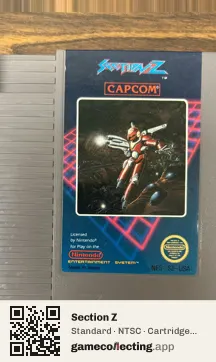 Section Z Nintendo Entertainment System, NTSC cartridge label
