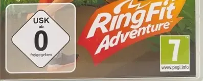Ring Fit Adventure, the PEGI square on its front