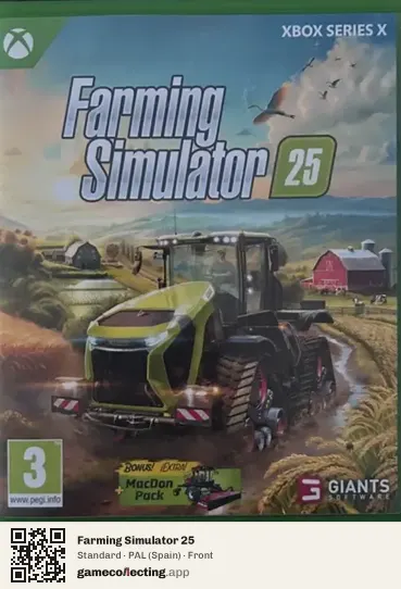 Farming Simulator 25 Xbox Series X, Spain box front