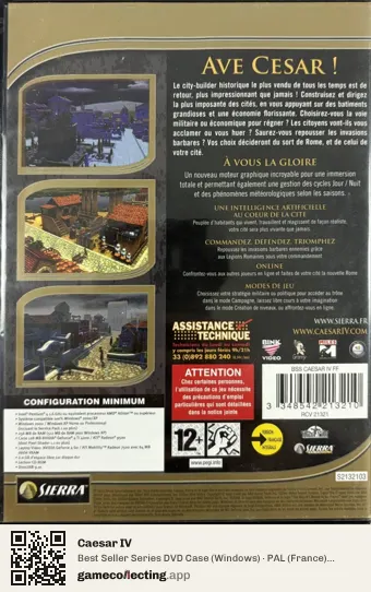 Caesar IV Computer, France box back