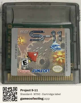 Project S-11 Game Boy Color, NTSC cartridge label