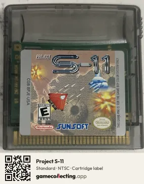 Project S-11 Game Boy Color, NTSC cartridge label