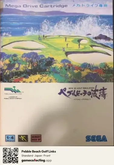 Pebble Beach Golf Links Sega Mega Drive / Genesis, Japan box front