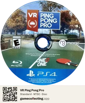 VR Ping Pong Pro PlayStation 4, NTSC disc