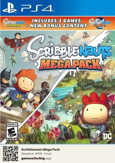 Scribblenauts Mega Pack PlayStation 4, NTSC box front
