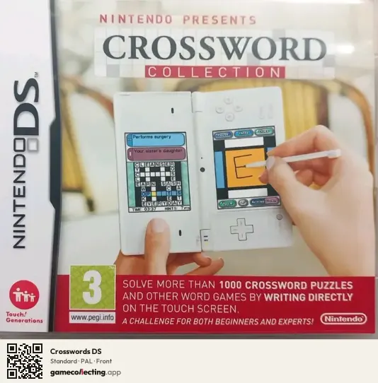 Crosswords DS Nintendo DS, PAL box front