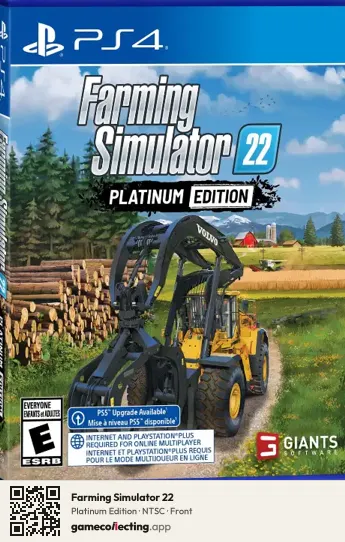 Farming Simulator 22 PlayStation 4, NTSC box front