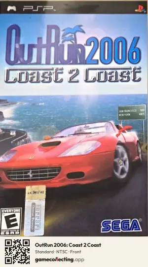 OutRun 2006: Coast 2 Coast PlayStation Portable, NTSC box front