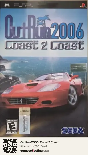OutRun 2006: Coast 2 Coast PlayStation Portable, NTSC box front