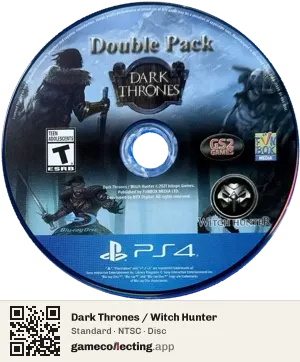 Dark Thrones / Witch Hunter PlayStation 4, NTSC disc