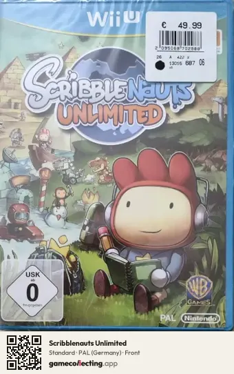 Scribblenauts Unlimited Nintendo Wii U, Germany box front