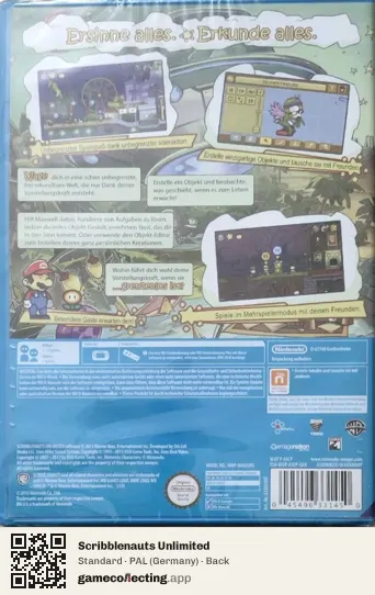 Scribblenauts Unlimited Nintendo Wii U, Germany box back