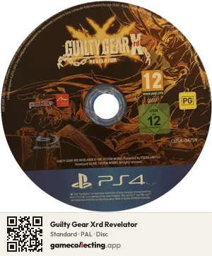 Guilty Gear Xrd Revelator PlayStation 4, PAL disc