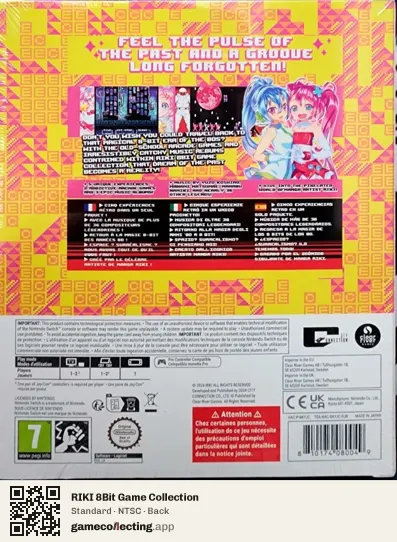 RIKI 8Bit Game Collection Nintendo Switch, NTSC box back