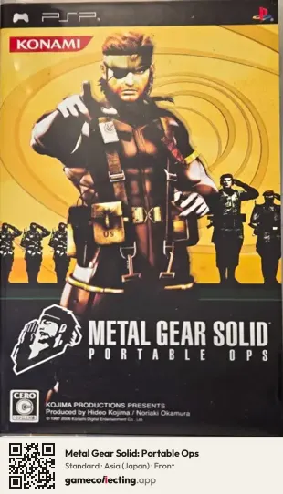 Metal Gear Solid: Portable Ops PlayStation Portable, Japan box front