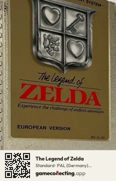 The Legend of Zelda Nintendo Entertainment System, PAL cartridge label