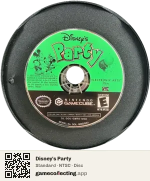 Disney's Party Nintendo GameCube, NTSC disc