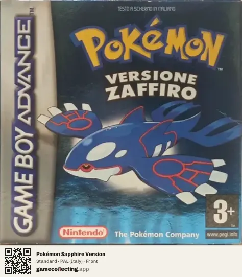 Pokémon Sapphire Version Game Boy Advance, Italy box front