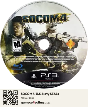 SOCOM 4: U.S. Navy SEALs PlayStation 3, NTSC disc