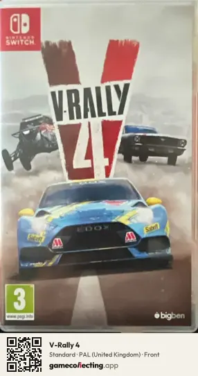 V-Rally 4 Nintendo Switch, United Kingdom box front