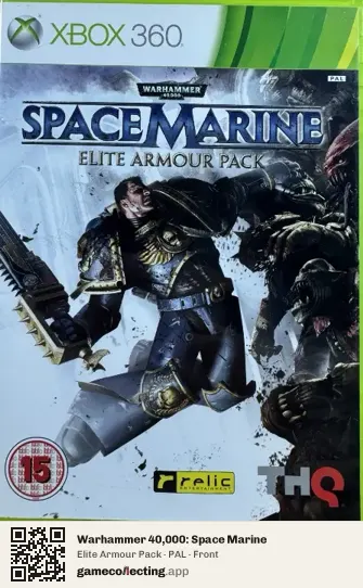 Warhammer 40,000: Space Marine Xbox 360, PAL box front
