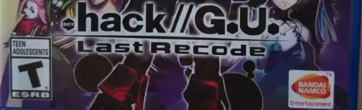 .hack//G.U. Last Recode, the ESRB box on its front