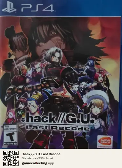 .hack//G.U. Last Recode PlayStation 4, NTSC box front