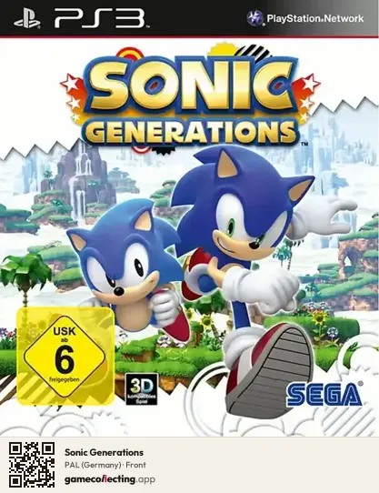 Sonic Generations PlayStation 3, Germany box front