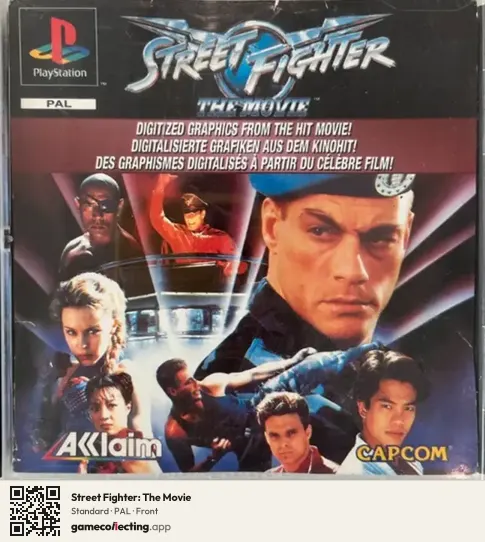 Street Fighter: The Movie PlayStation, PAL box front
