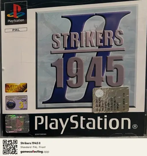 Strikers 1945 II PlayStation, PAL box front