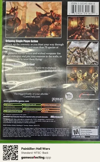 Painkiller: Hell Wars Xbox, NTSC box back
