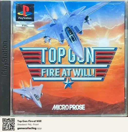 Top Gun: Fire at Will! PlayStation, PAL box front