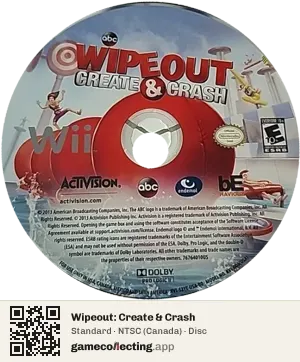 Wipeout: Create & Crash Nintendo Wii, NTSC disc