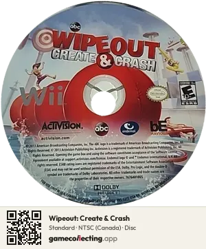 Wipeout: Create & Crash Nintendo Wii, NTSC disc
