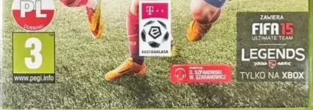 FIFA 15, the PEGI square on its front